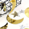 Load image into Gallery viewer, Sparkling Golden & Silvery Star and Moon Hanging Decor (4 M )