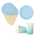 Load image into Gallery viewer, Ice Cream Theme Birthday Party Tableware Set (Blue)