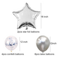 Load image into Gallery viewer, Happy Birthday Balloons Banner Set (Silver)