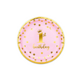 Load image into Gallery viewer, First Birthday Decorations 7 Inch Paper Plates Set