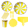 Load image into Gallery viewer, Yellow Swirl Tableware Set
