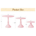 Load image into Gallery viewer, Theme Pink Round Metal Cake Stands Set
