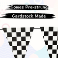 Load image into Gallery viewer, Black and White Checkered Flags Banner