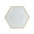 Load image into Gallery viewer, Bronzing White Hexagon Tableware Set