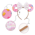 Load image into Gallery viewer, Sparkly Bows Donuts Ears Party Headband