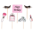 Load image into Gallery viewer, Glitter Makeup Cupcake Toppers Set