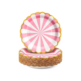 Load image into Gallery viewer, Carousel Stripe Party Theme Tableware Set (Pink)