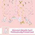Load image into Gallery viewer, Unicorn Hanging Swirls Party Decoration Set