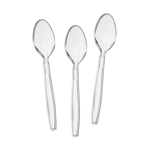 Mermaid Theme Party Clear Plastic Cutlery Set (Spoons)