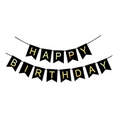 Load image into Gallery viewer, Black Happy Birthday Garland