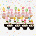 Load image into Gallery viewer, Candy Land Theme Party Cupcake Toppers Set