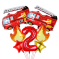 Load image into Gallery viewer, Jumbo Fire Truck Foil Balloon