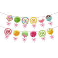 Load image into Gallery viewer, Gold Happy Birthday Lollipop Garland