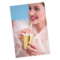 Load image into Gallery viewer, Golden Flower Ivory Paper Straws Set