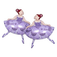 Load image into Gallery viewer, Ballerina Dancing Girl Shaped Foil Balloons (Purple)