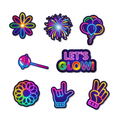 Load image into Gallery viewer, Glow in the Dark Neon Themed Photo Booth Props Set