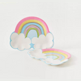 Load image into Gallery viewer, Rainbow Cloud Paper Plates Set