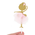 Load image into Gallery viewer, Gold Glitter Ballerina Cupcake Toppers Set