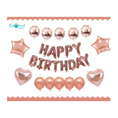 Load image into Gallery viewer, Happy Birthday Balloons Banner Set (Rose Gold)