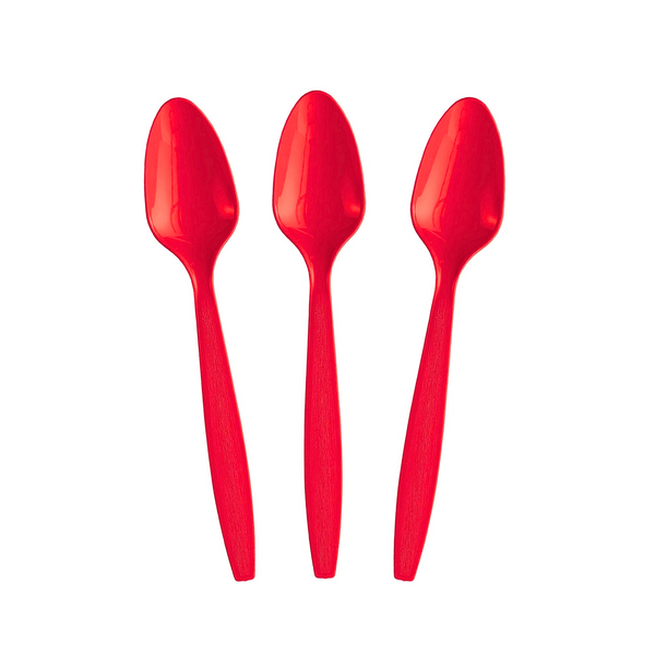 Red Swirl Cutlery Set (Spoons)