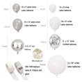 Load image into Gallery viewer, Silver Metallic and Silver Confetti Balloon Arch Decorations