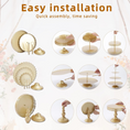 Load image into Gallery viewer, Gold Metal Dessert Cake Stand Set