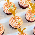 Load image into Gallery viewer, Gold Glitter Fairy Theme Cupcake Toppers Set