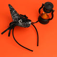 Load image into Gallery viewer, Witch Hat Headband (Silver Spider Web Design)