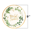 Load image into Gallery viewer, Gold Bridal Shower Decorations 9 Inch Paper Plates Set