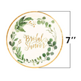 Load image into Gallery viewer, Gold Bridal Shower Decorations 7 Inch Paper Plates Set