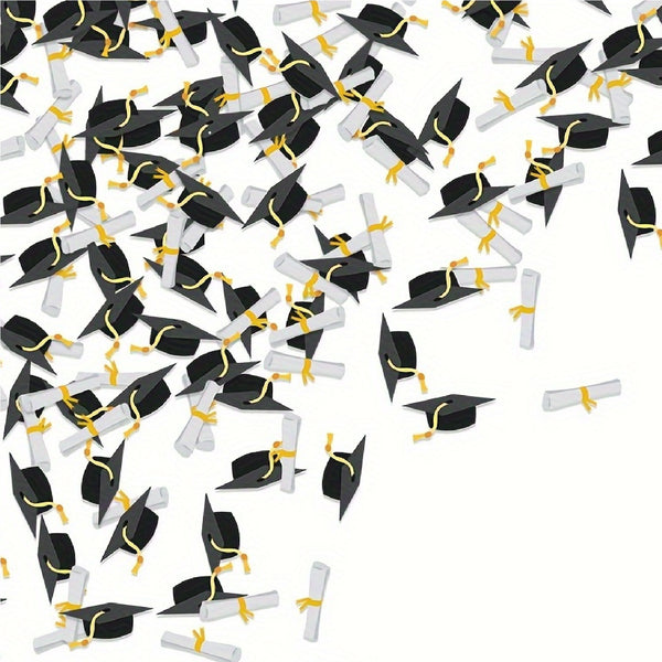 Graduation Party Cap & Diploma Certificates Confetti