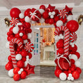Load image into Gallery viewer, Christmas Candy Cane Balloon Garland