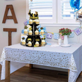 Load image into Gallery viewer, Graduation 3-Tier Black Gold Round Cupcake Stand