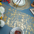 Load image into Gallery viewer, Glittery Gold Metallic Foil Mesh Table Runner Roll