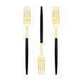 Load image into Gallery viewer, Elegant Black Dinnerware with Gold Rim Set