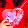 Load image into Gallery viewer, Heart-shaped Plastic Straw Cup