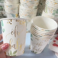Load image into Gallery viewer, Gold Letter Oh Baby Paper Cups Set