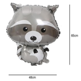 Load image into Gallery viewer, Raccoon Shaped Foil Balloon