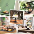 Load image into Gallery viewer, Gold and Black Metal Cake Stands Set
