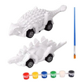 Load image into Gallery viewer, DIY TOYS Puzzle Painted Dinosaur PULL BACK CAR