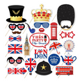 Load image into Gallery viewer, British Flag Photo Booth Props Set
