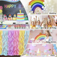 Load image into Gallery viewer, Candy Land Theme Rainbow Tulle Curly Willow Table Skirt