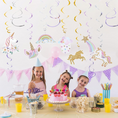 Load image into Gallery viewer, Unicorn Hanging Swirls Party Decoration Set