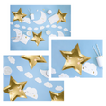 Load image into Gallery viewer, Golden Star-Shaped Paper Plates Set
