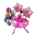 Load image into Gallery viewer, Ballerina Dancing Girl Shaped Foil Balloons (Pink)