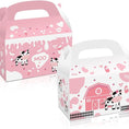 Load image into Gallery viewer, Pink Farm Animals Candy Party Favor Boxes Set