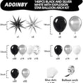 Load image into Gallery viewer, Black & Silver Balloon Garland