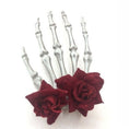Load image into Gallery viewer, Skeleton Hand Hair Clip (Red)