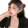 Load image into Gallery viewer, Skeleton Hand Hair Clip (Red)