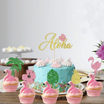 Load image into Gallery viewer, Flamingo Theme Cupcake Toppers Set